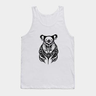 Koala Bear Wild Animal Nature Illustration Art Tattoo Tank Top